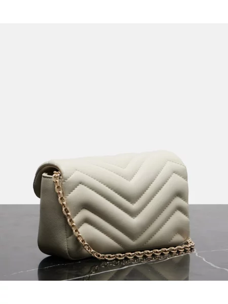 Geanta de piele Gucci GG Marmont din piele alb