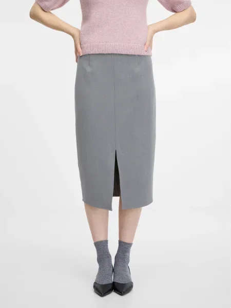Fustă midi Orsay până la genunchi gri