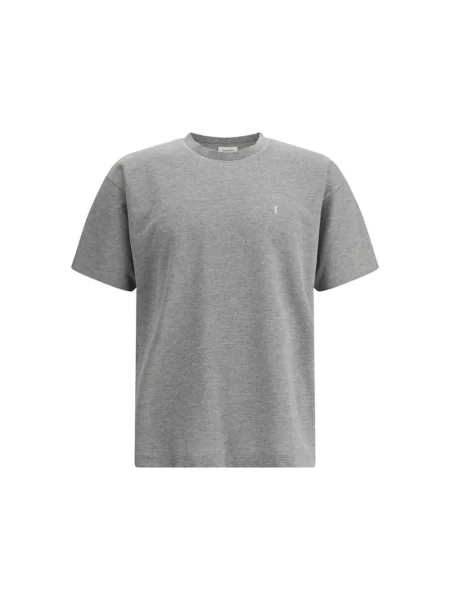 Koszulka Saint Laurent z logo szara