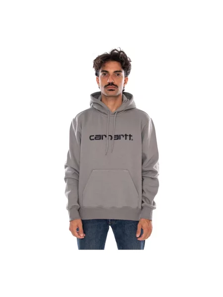 Bluza z kapturem Carhartt Wip z kapturem szara