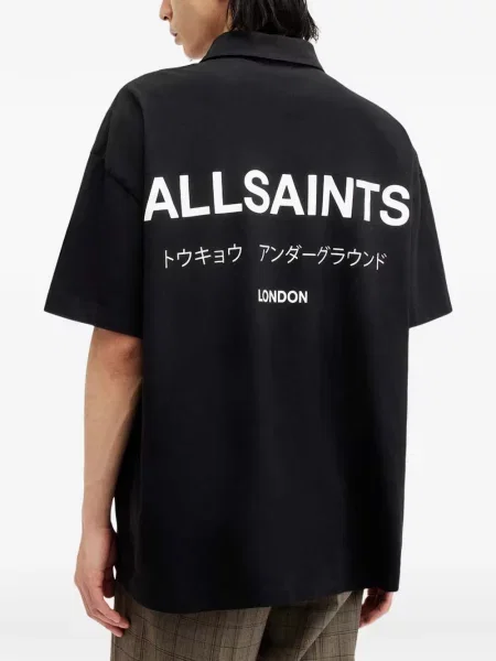 Tricou polo Allsaints negru