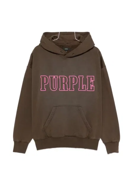 Hanorac cu glugă Purple Brand zdrențuiți violet