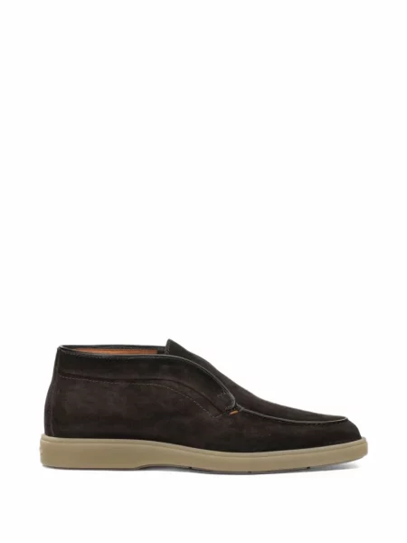 Chiloți Santoni din piele de căprioară slip-on maro