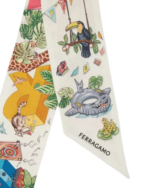 Selyem sál Ferragamo nyomtatás