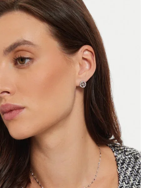 Обеци Guess сребристо