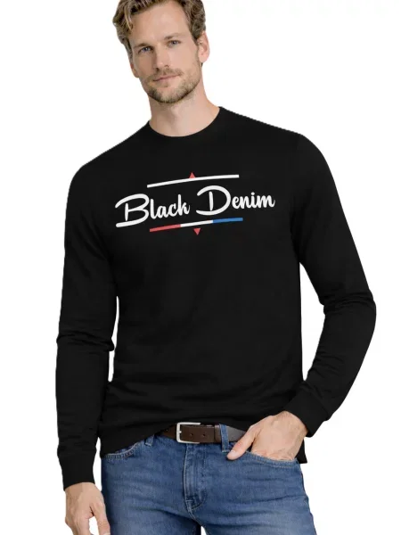 Pulover Jumper s kapuco črna