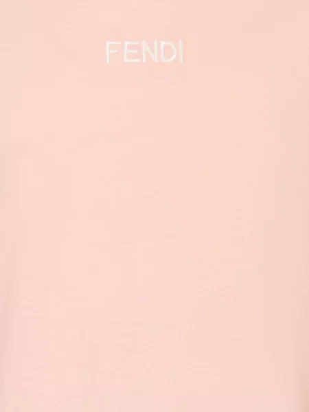 Fendi Koszulka Z Mieszanki Materiałów rosa