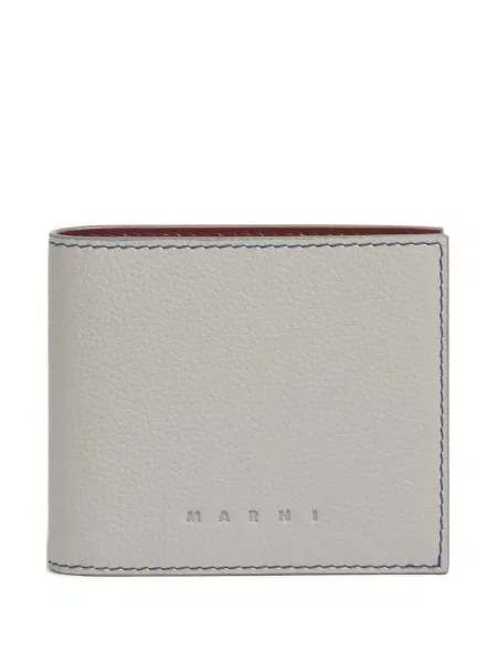 Kožená peněženka Marni šedá