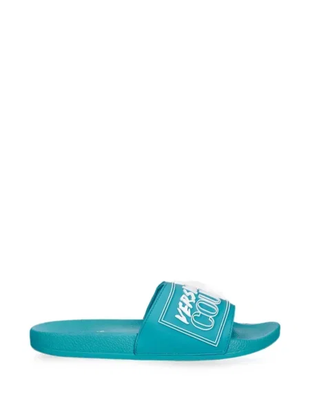 Papuci Versace Jeans Couture cu autograf albastru