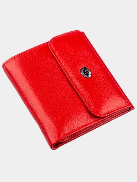 Кожаный кошелек St Leather Accessories красный