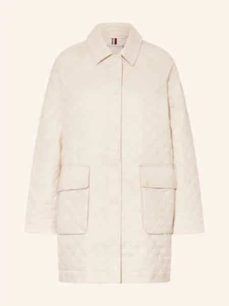 Tommy Hilfiger Płaszcz Pikowany weiss beżowy