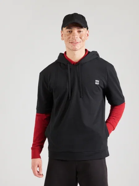 Mikina s kapucňou Hugo Boss čierna