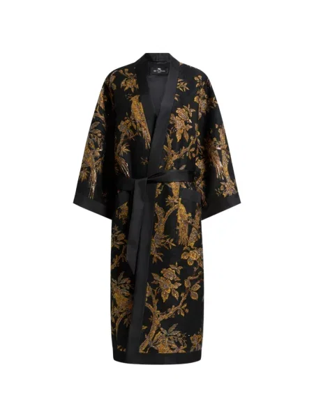 Palton Etro cu broderie negru