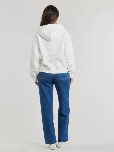 Hanorac cu glugă Tommy Jeans alb