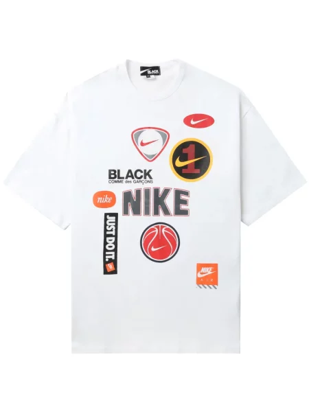 Tricou Black Comme Des Garçons cu imagine alb