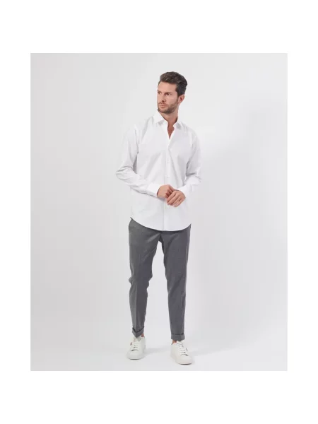 Koszula Hugo Boss casual z długim rękawem biała