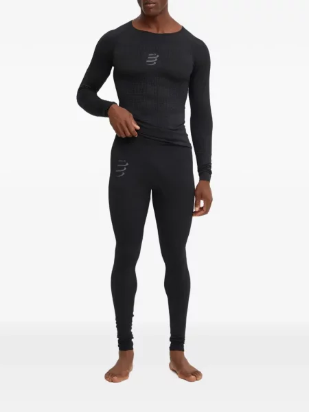 Leggings Compressport cu imagine negru