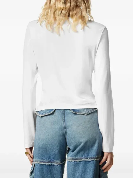 Top Versace lung alb