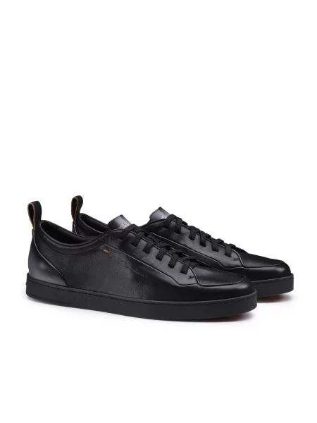 Sneakersy Santoni skórzane czarne