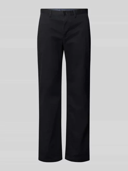 Chinosy o kroju regular fit z mieszanki bawełny model ‘DENTON’ Tommy Hilfiger czarne