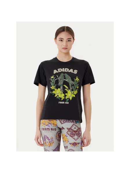 Adidas T-Shirt FARM Graphic Regular Fit μαύρο