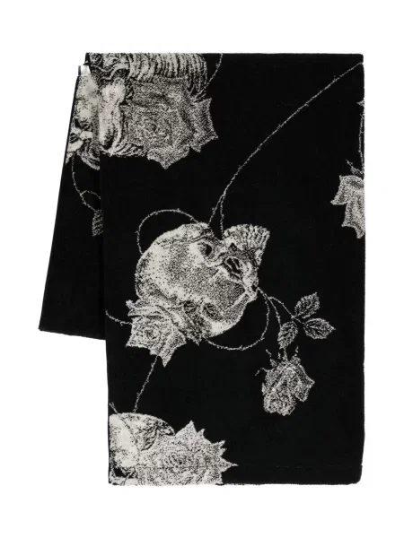 Fular Yohji Yamamoto cu model floral cu imagine