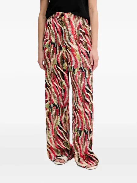 Pantaloni Lola_casademunt cu imagine cu imprimeu abstract roșu