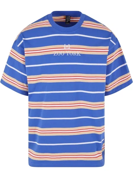 ZOO YORK Tricou nisipiu / albastru / roșu alb