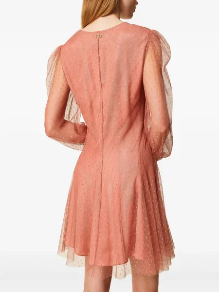 Rochie mini Twinset din tul de costum roz