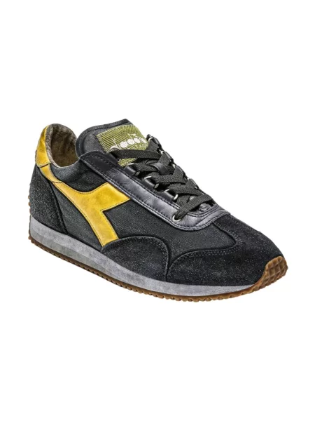 Sneakersy Diadora skórzane z kamieniami czarne