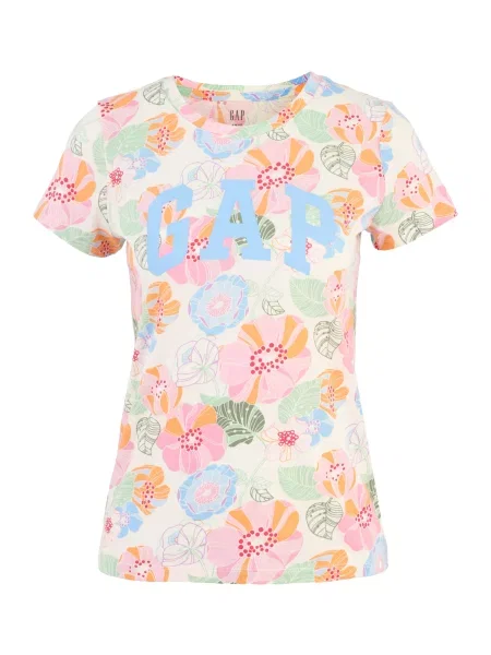 Gap Petite Tricou albastru deschis / verde / roz / lână alb