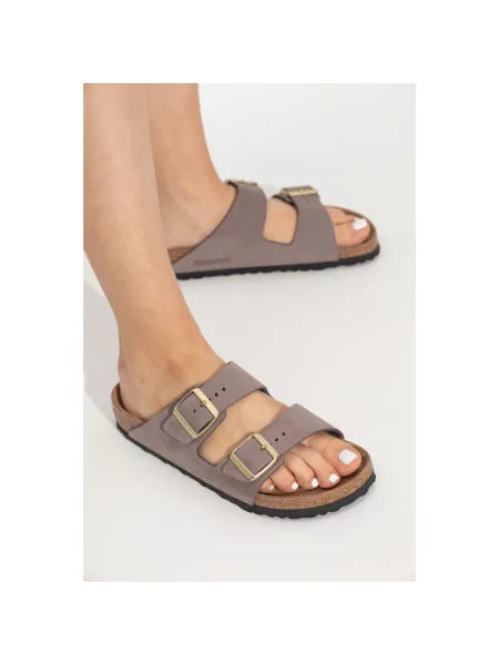 Klapki Birkenstock brązowe