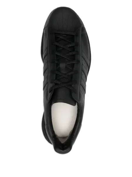 Δερμάτινα sneakers Y-3 με πλατφόρμα μαύρο