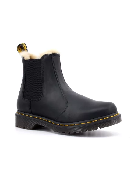 Ocieplane sztyblety Dr. Martens skórzane czarne