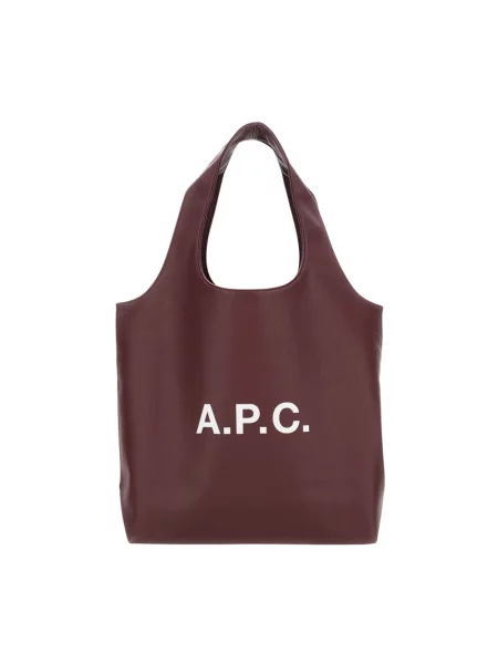 Shopperka A.p.c. skórzana czerwona