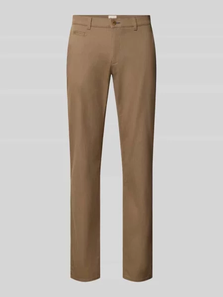 Spodnie Slim Fit z kantami model Fabio' Brax beżowe