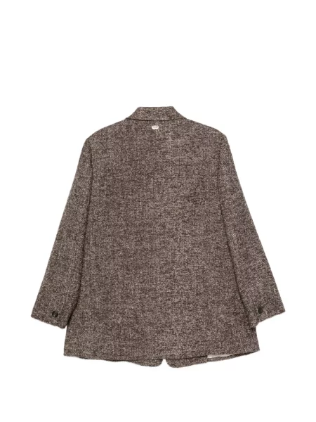 Μπλέιζερ Agnona tweed με πέτο καφέ