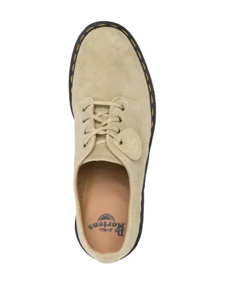 Кожени ниски обувки Dr. Martens с връзки зелено