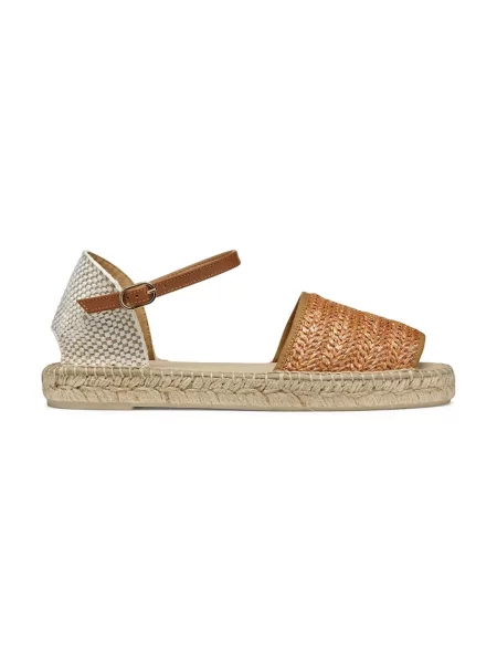 Espadrilky Geox D LAMPEDUSA hnědá