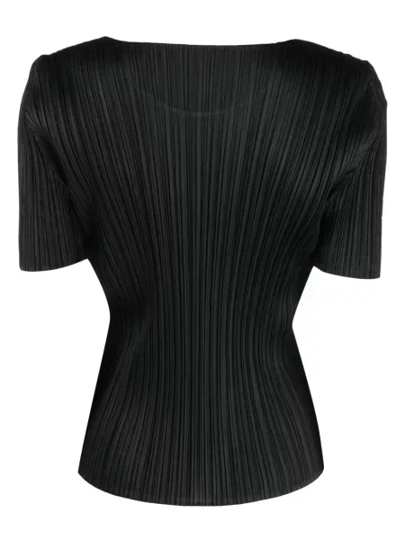 Plisované tričko Pleats Please Issey Miyake černé