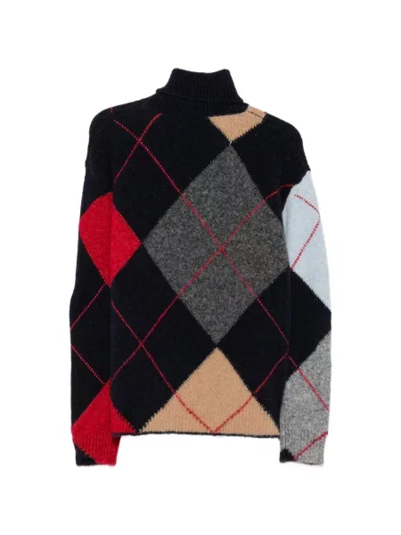Pulover Semicouture cu model argyle albastru