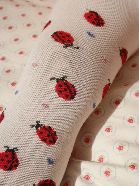 Konges Sløjd колготи дитячі 2 PACK LADYBUG JACQUARD TIGHTS