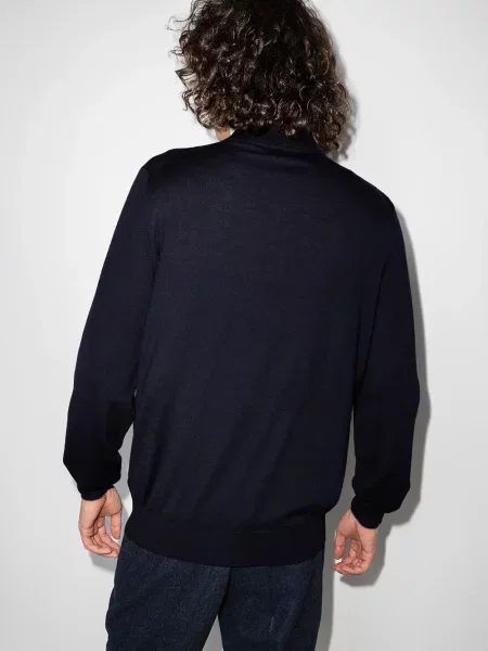 Πλεκτό μακρύς polo Brunello Cucinelli μπλε
