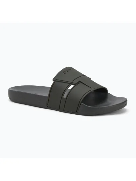 Calvin Klein férfi flip-flop Pool Slide Double T sötét olajzöld. Méret: 42 EU zöld