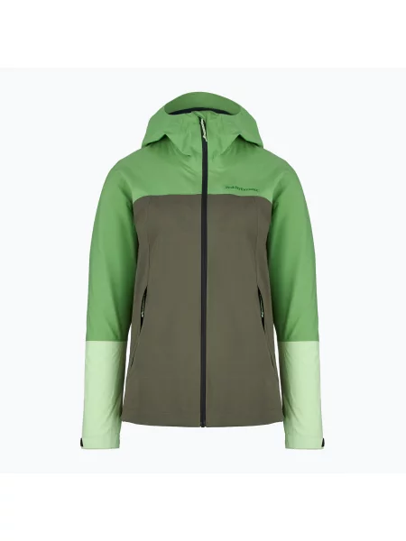 Kurtka przeciwdeszczowa Peak Performance Trail Hipe Shell Jacket peppermint/pine needle/vivid zielona