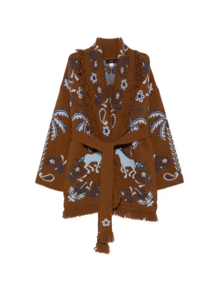 Cardigan Alanui cu franjuri maro