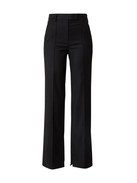 Remain nadrág gyapjú keverékből Slim Suiting Pants magas derekú egyenes fekete