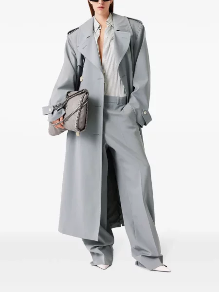 Pantaloni Stella Mccartney cu talie joasă gri