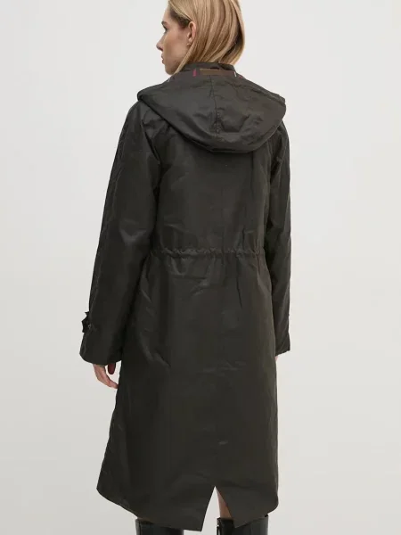 Parka Barbour Long Cannich Wax přechodná zelená