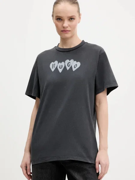 HUGO tricou din Vintage gri